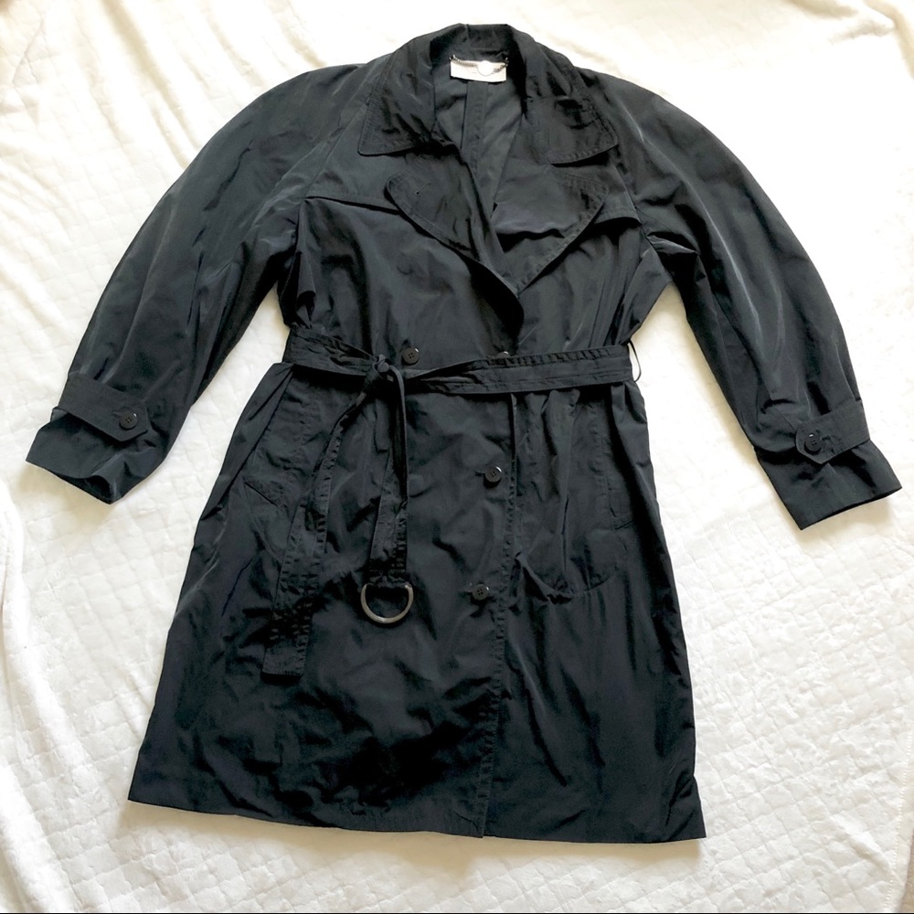 Stella McCartney black trench coat/ 8 (42)